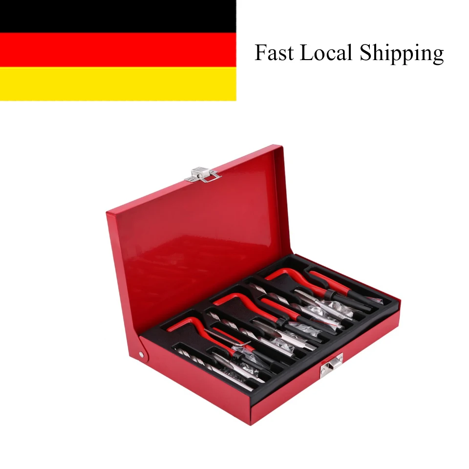 

88pcs/set Household Thread Repair Insert Kit Coil Drill Tool Metric M6 for Car Repair Tools Coarse Tool Set