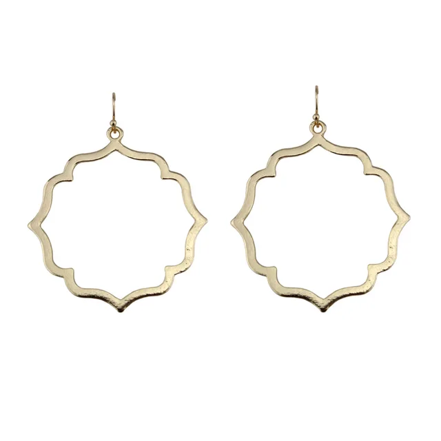 Let It Be Whole Gold Silver Rose Filigree Earrings Let It Be Whole Gold Silver Rose Filigree Earrings Women Hollow Out Clover