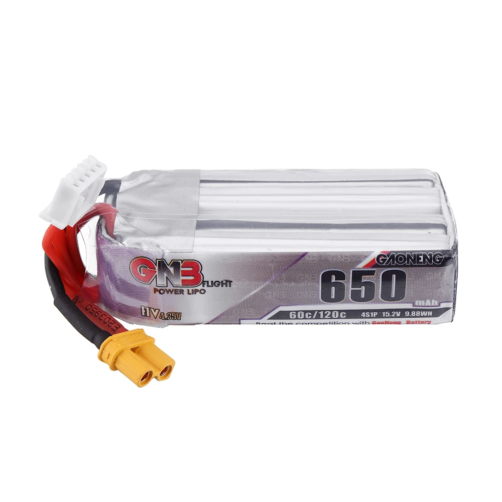 4 шт. Gaoneng 15,2 в 650 мАч 60C 4S HV 4,35 в Lipo батарея XT30 для Beta85X Whoop Quadcopter FPV Racing Cine Whoop BetaFPV Дрон