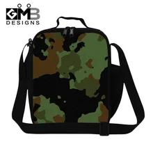 Камуфляжные ланч-сумки с рисунком для мальчика, Мужской Стильный ланч-контейнер, крутой изолированный Ланч-бокс, сумка для детей, школьная многоразовая сумка