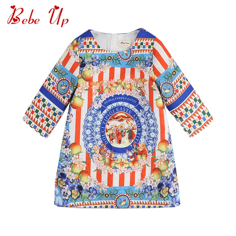 

Toddler Girls Floral Spring Princess Dress Long Sleeve Kids Designer Party Dress Little Girl Fashion Frocks Clothing Autumn Fall