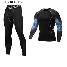 Новинка мужские комплекты термобелья компрессионное флисовое быстрое потоотводящее Термобелье Нижнее белье Мужская одежда кальсоны