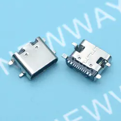 100 шт./лот Micro USB 3,1 тип-c 16pin SMD Разъем для мобильного телефона зарядки порты и разъёмы зарядки разъем хорошее качество