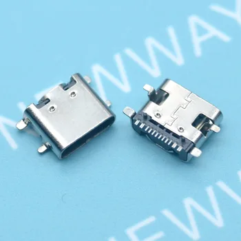 

100Pcs/Lot Micro Usb Jack3.1 Type-C 16Pin Smd Female Connector For Mobile Phone Charging Port Charging Socket Good Quality