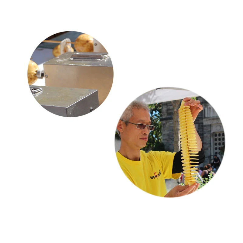 ITOP Electric Potato Tornado Slicer Machine Vegetable Slicer Rotate Potato Slicer Stainless Steel Twisted Potato Slice Cutter