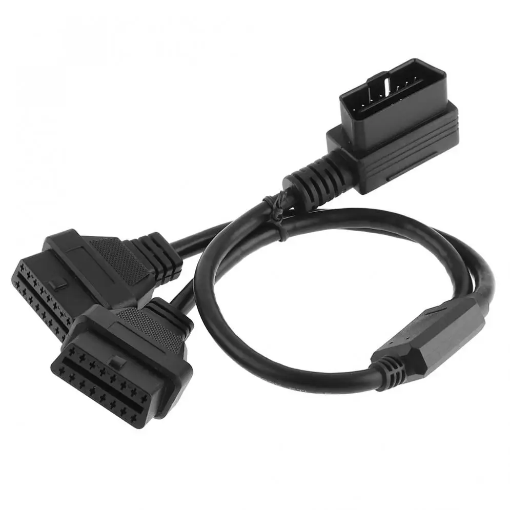 3 в 1 OBD II 90 градусов L Тип 16 Pin папа 2 контактный разъем 37 см Авто Расширенный линия