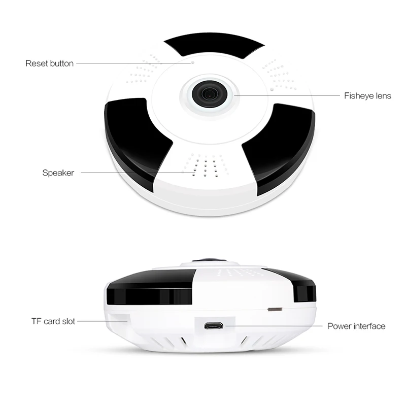SUCAM 720P Mini Wifi Camera Panoramic 360 Degree Viewing Angle 3D VR 1MP 1.3MP Wifi IP Camera 10M Night Vision with IR Cut 3