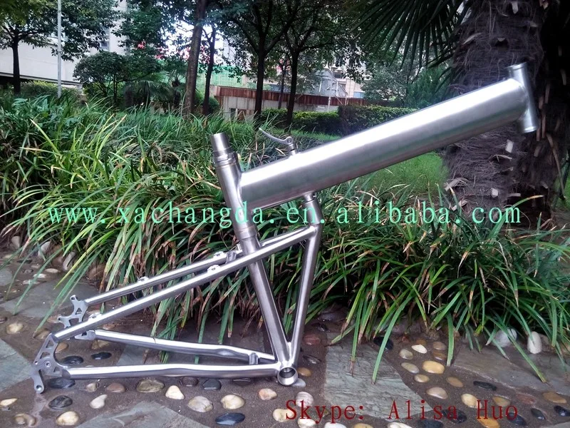 Top titanium folding bike frame 26er titanium mountain bike frame 29er titanium folding bike frame 5