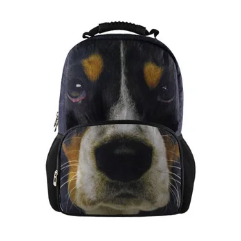 

Cool Men Casual Laptop Backpack Basset Hound Print Middle School Backpack Brand Children Boys School Book Bag Travel Backbag