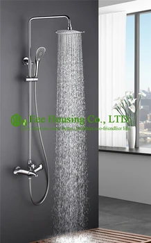 

Thermostatic shower set Free Shipping brass 38 degree shower mixer,chrome finished,shower system,bathroom accessories