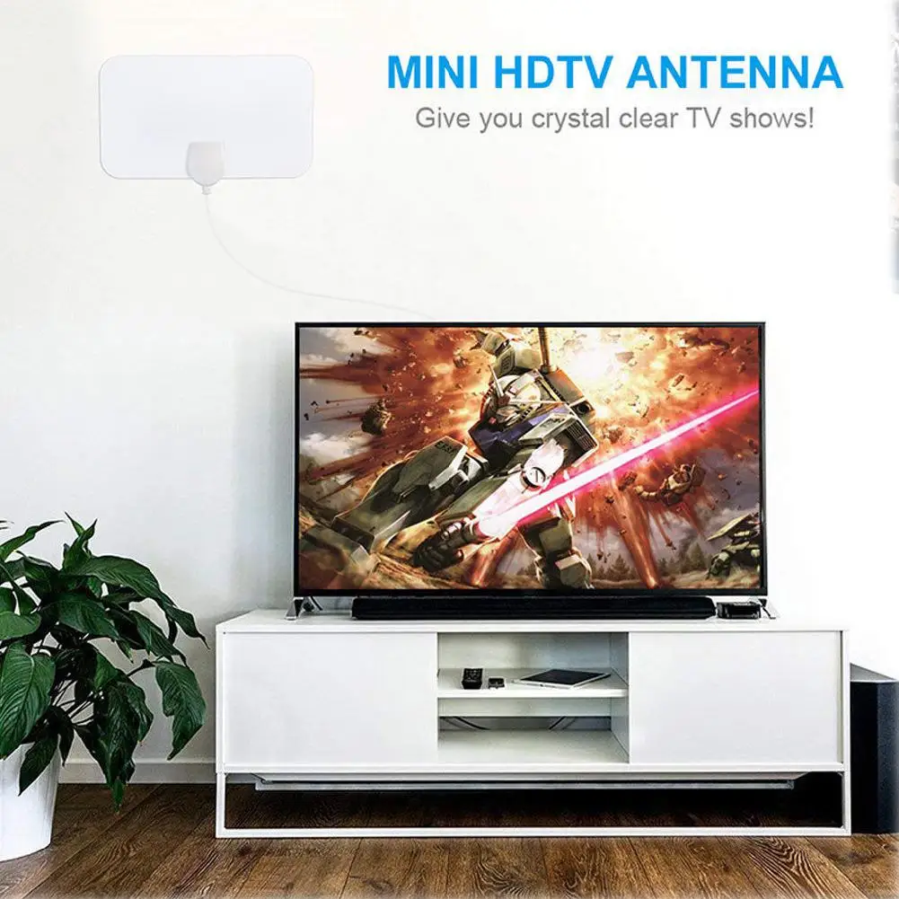 Eas tv ita 4K 1080P HD Антенна ТВ цифровая антенна 100 Миля Диапазон антенна цифровая внутренняя HD ТВ (с усилителем)