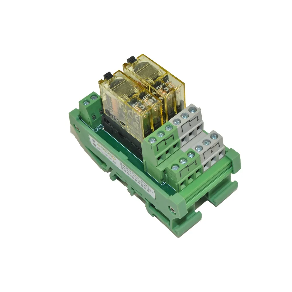 2 канальный модуль реле интерфейса DPDT DIN Rail Mount IDEC RJ2S 24 В|interface relay|din mounting railmodule relay |