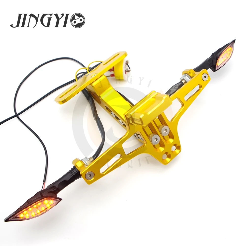 

CNC Motorcycle License Plate Holder&Turn Signal Light for Ns 200 Patente Moto Ktm Duke 125 2018 Honda Cb190R Cbf #EJ369