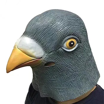 

1PCS Creepy Pigeon Head Mask 3D Latex Prop Animal Cosplay Costume Party Halloween