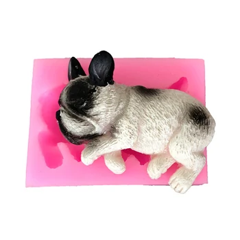 

Mayitr 1pc Small Bulldog Shape Silicone Cake Mold Cute Dog Chocolate Fondant Moulds DIY Baking Sugarcraft Mold Random Color
