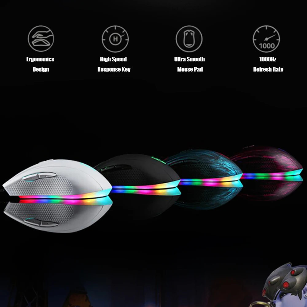  MOTOSPEED V60 Gaming Mouse USB Wired RGB Backlight PMW3325 DPI5000 Gamer PC computer Mouses mice fo