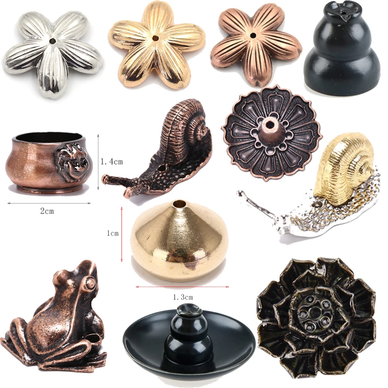 

Lotus Flower Snail Frog Elephant Waterdrop Tortoise Lion Ants Shape Incense Incense Burner Stick Holder Incense Base Plug