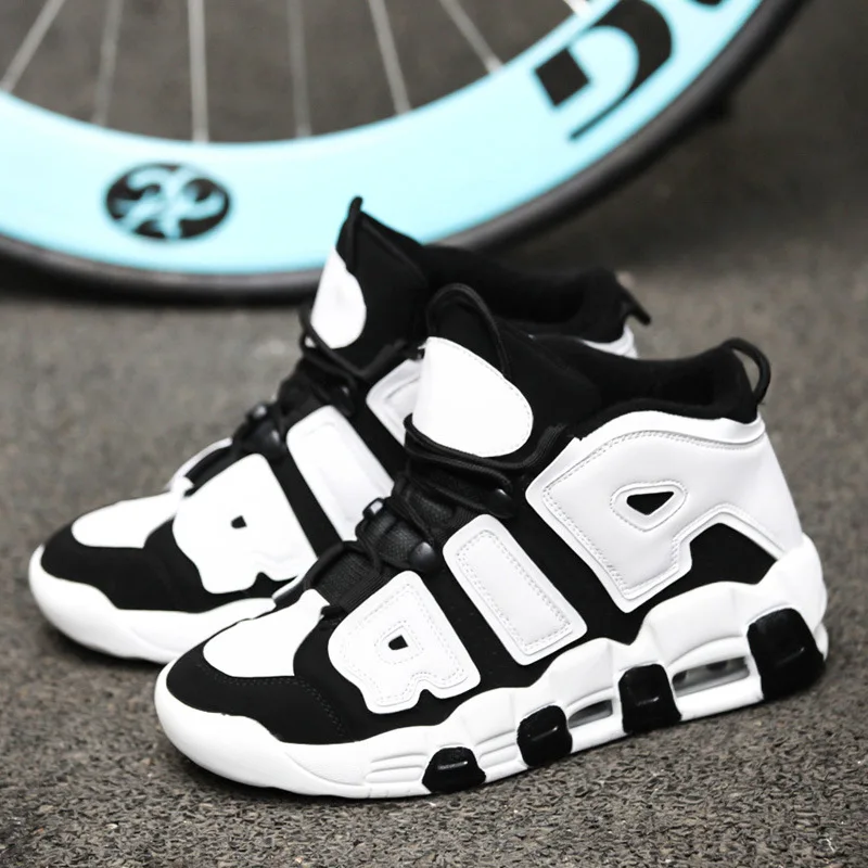 VSIOVRY/Новинка, Мужская Баскетбольная обувь для тренировок на улице, спортивные ботильоны для мужчин, АМОРТИЗИРУЮЩИЕ НЕСКОЛЬЗЯЩИЕ баскетбольные кроссовки - Цвет: Black white