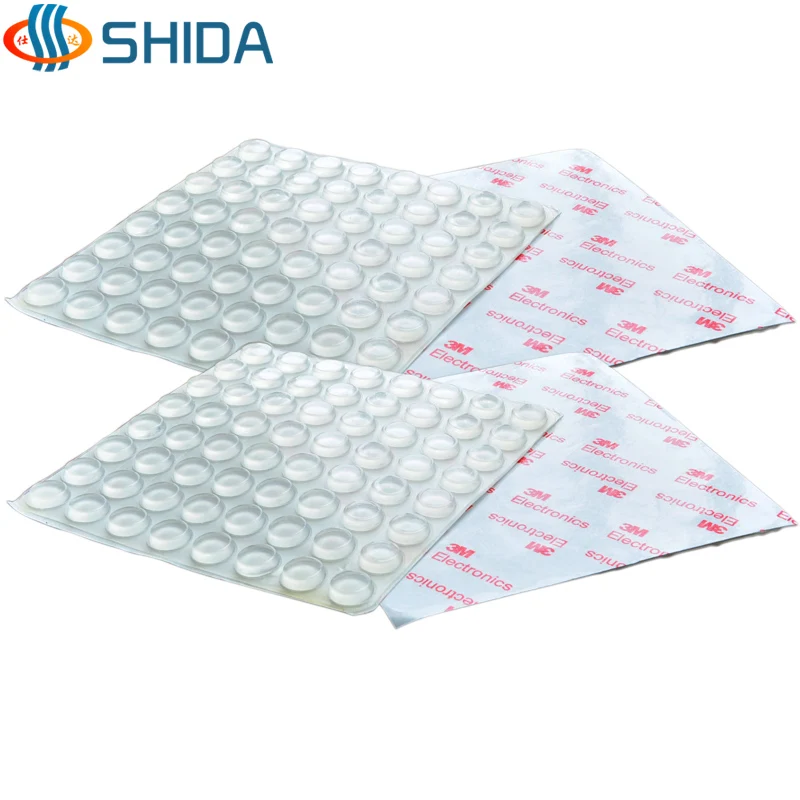 150PCS 12mm*4mm High Clear 3M Self Adhesive Anti Slip Silicone