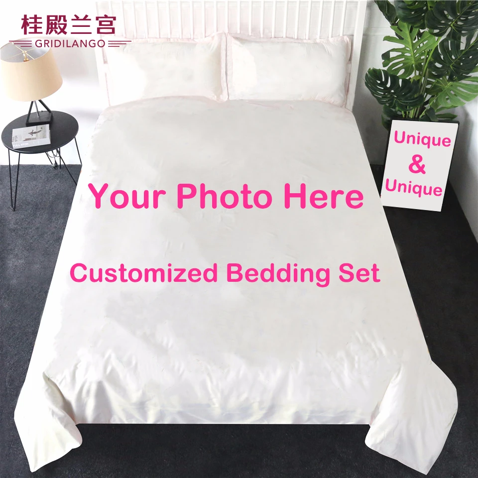 Gridilango Dropshipping Print On Demand Bedding Set Photo Logo