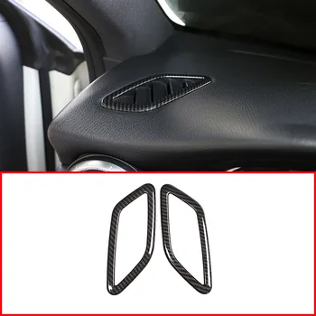 

For Mercedes Benz CLA GLA Class W117 X156 2014-2018 2 Pcs Carbon Fiber Style ABS Dashboard Air Conditioning Vent Trim Car Parts