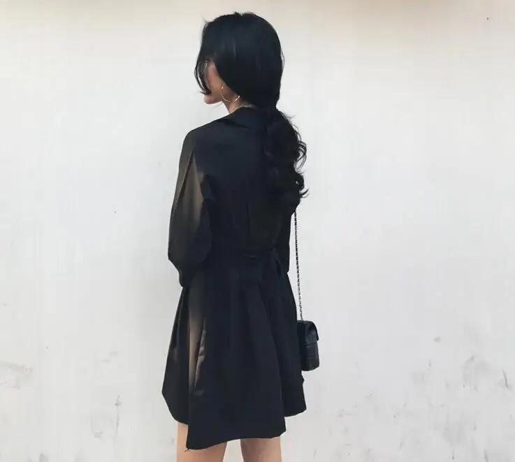 New Summer And Autumn Harbor Style Vintage Chic All-match Female Dress V-Neck Waist Lace Up Half Sleeve Dress Slim Lady Dress 7