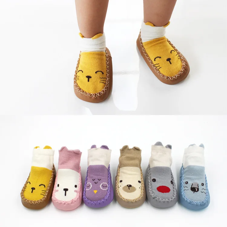 

Baby Shoes Floor Sock Antiskid Spring Autumn Baby Toddler Shoes 0-2years Baby Soft Bottom Cartoon Children Socks Infant Shoes