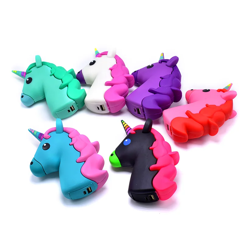 

4000mAh Cute Portable Emoji Power Bank Charger Cartoon 18650 Battery Bateria Unicorn Power Bank for Iphone 7 8 X Xiaomi Samsung