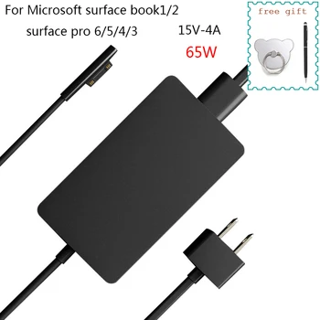 

AC Power Adapter 15V 4A 65W for Microsoft Surface Book 1/ Book2 i5 i7 Surface Pro 6 5 Pro 4 3 Windows 10 Tablet Charger with USB