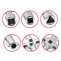 4 Way Universal Cross Triangle Wrench KEY for Train Electrical Elevator Cabinet Valve Alloy Triangle 2