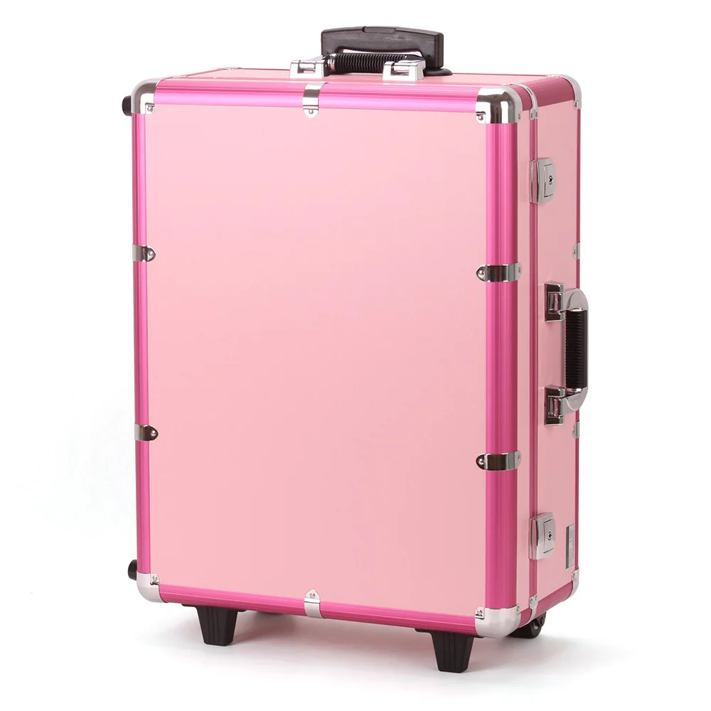 Rolling Studio Makeup Artist Cosmetic Case w/ 6x 40W Light Bulb Adjustable Leg Mirror Cosmetic Black Train Table Rolling Studio Makeup Artist Cosmetic Case w/ 6x 40W Light Bulb Adjustable Leg Mirror Cosmetic Black Train Table