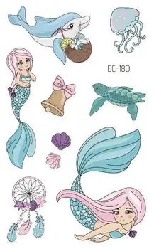 

Waterproof Tatoo Fake Tattoo Sticker Mermaid Dreamcatcher Temporary Flash Tatto Tatouage Temporaire Hand For Girl Kids Children