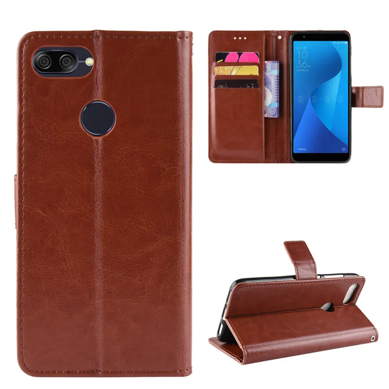 Luxury Flip Wallet Phone Case with Stand Function and Card Holder for Asus ZenFone Max Plus M1
