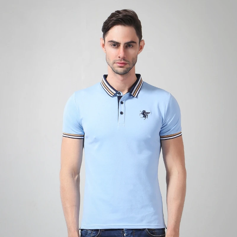 Horse Logo Polo Shirt Short Sleeve Bracelona Shirts Cotton Summer Tops Brand Clothing Men S Top Camisas Masculinas Polos Homme Clothing Hardware Shirt Holisterclothing Fish Aliexpress