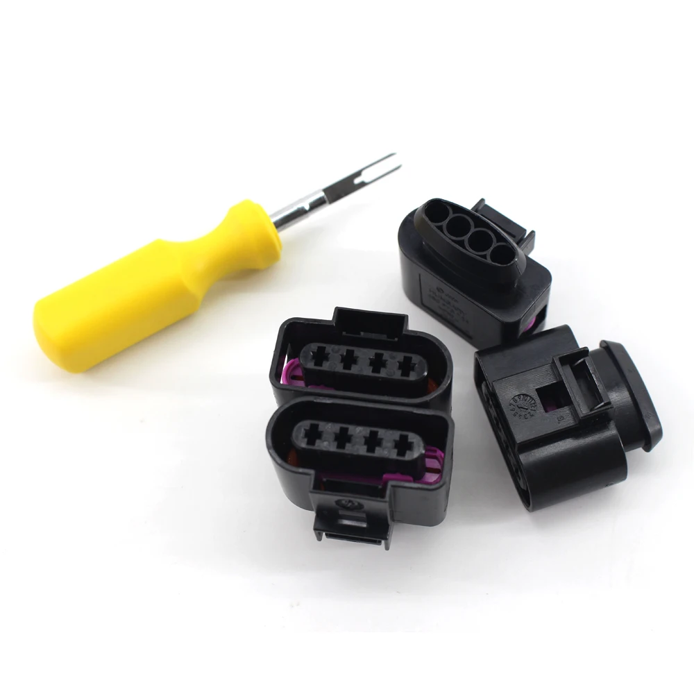 

4*Ignition Coil Connector Repair Kit Harness Plug Wiring for Audi VW 4B0973724