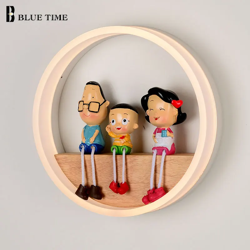

D30CM 15W Acrylic Modern LED Wall Light For Living Room Bedroom Kids Room Study Room Wall Lamp Round White Frame Led Luminaries