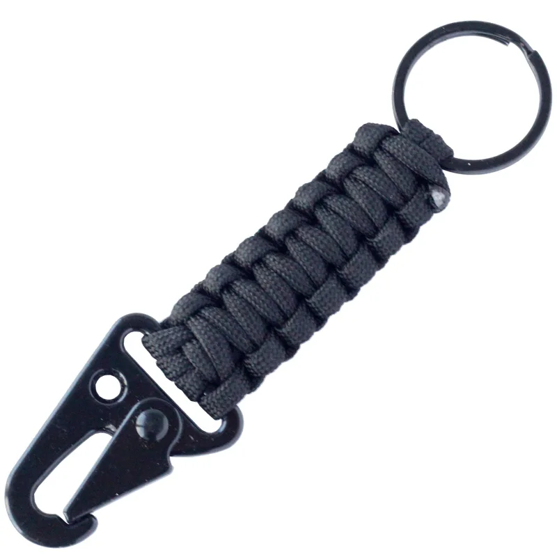 

QingGear Paracord Survival Keychain Lanyard Tactical Paracord Keyring With Carabiner Great for Emergencies Quick Release Clip