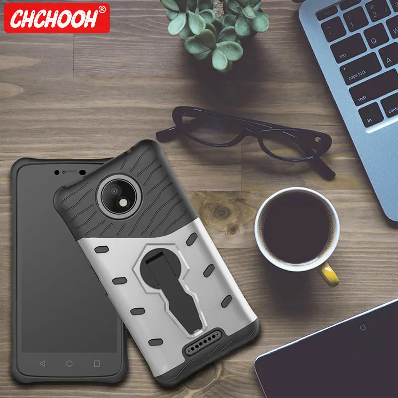 CHCHOOH СПС Motorola MOTO C Роскошные Гибридный Slim Armor Снайпер телефона чехол для Moto плюс