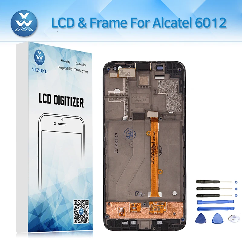 Для Alcatel One Touch Idol Mini 6012 OT6012 ЖК Дисплей Сенсорный экран планшета с рамкой сборки 6012A