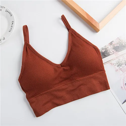 New Sexy Bra Women Cup Plus Breathable Bras Fitness Tops Brassiere Bralette Female Tube Top Underwear Bralet - Цвет: Caramel