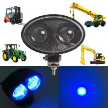 Бесплатная доставка 2 шт.-10 Вт led погрузчик свет безопасности предупреждение огни Синий spotlight сигнальная лампа деталей для промышленности работы оборудования синий трактор
