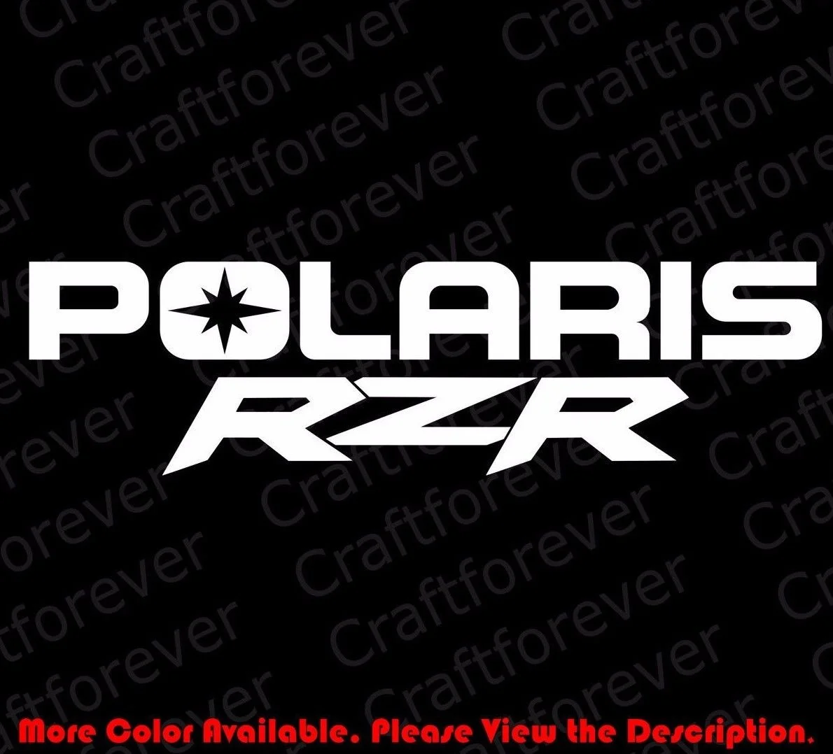 

For (2Pcs) POLARIS RZR ATV Off Road Logo Car Window/Laptop/Phone Vinyl Decal DIE CUT SP009