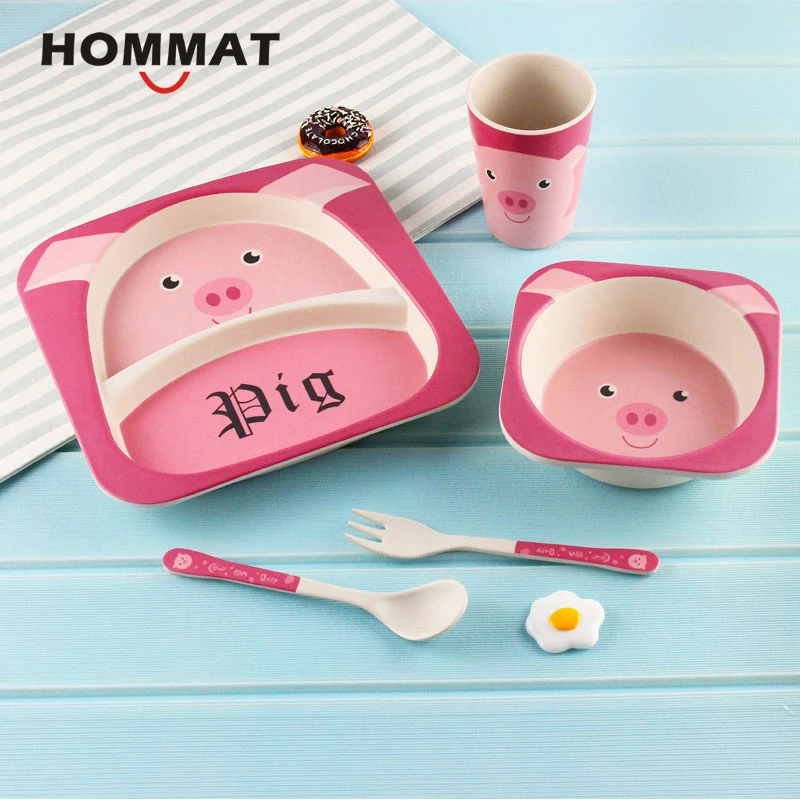 Hommat Baby Plate Bowl Set Tableware Feeding Set Kids Plate Dishes