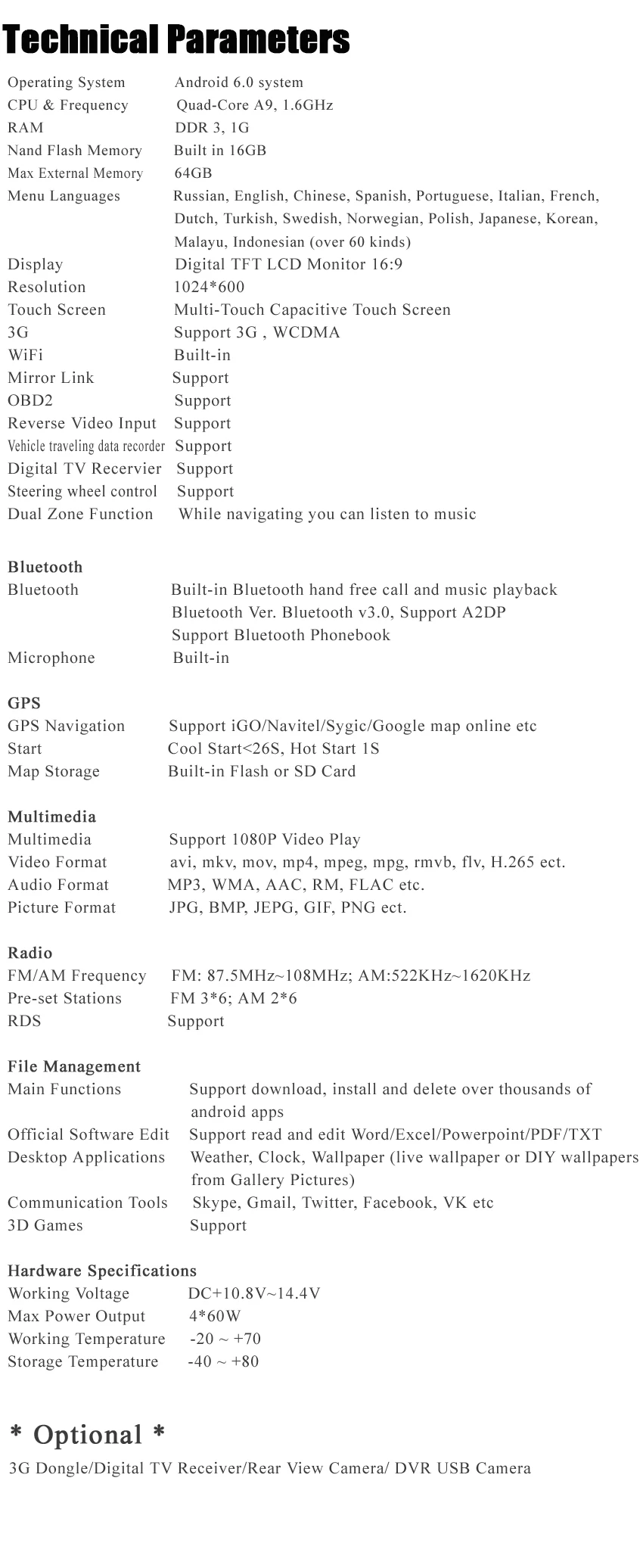 Perfect 10.1 inch Android 6.0 Car DVD Player GPS Navigation System Media Stereo Audio Video for Honda Accord 2008-2013 DAB+ RDS TPMS 20 Perfect 10.1 inch Android 6.0 Car DVD Player GPS Navigation System Media Stereo Audio Video for Honda Accord 2008-2013 DAB+ RDS TPMS 20