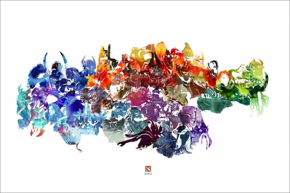 

Dota 2 Gamer Room Prints Rare Silk Poster Art Bedroom Decoration 1615