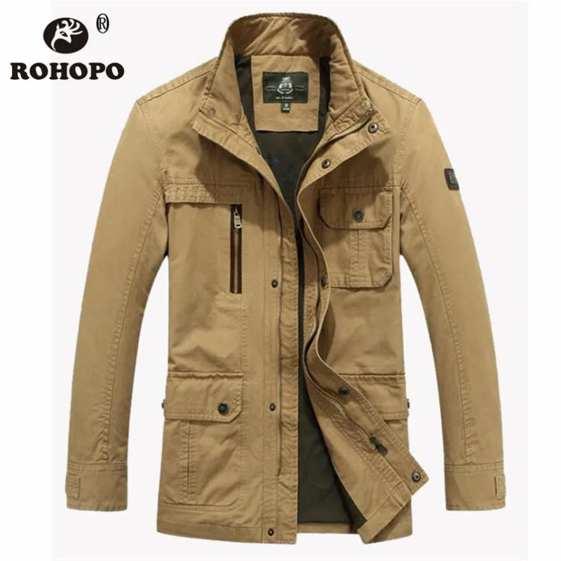 Men Military Jacket Thick 100% Cotton Overcoat Fleece Winter Warm Field Outwear Russian Man Pockets Cargo Jacket Big size 5XL 