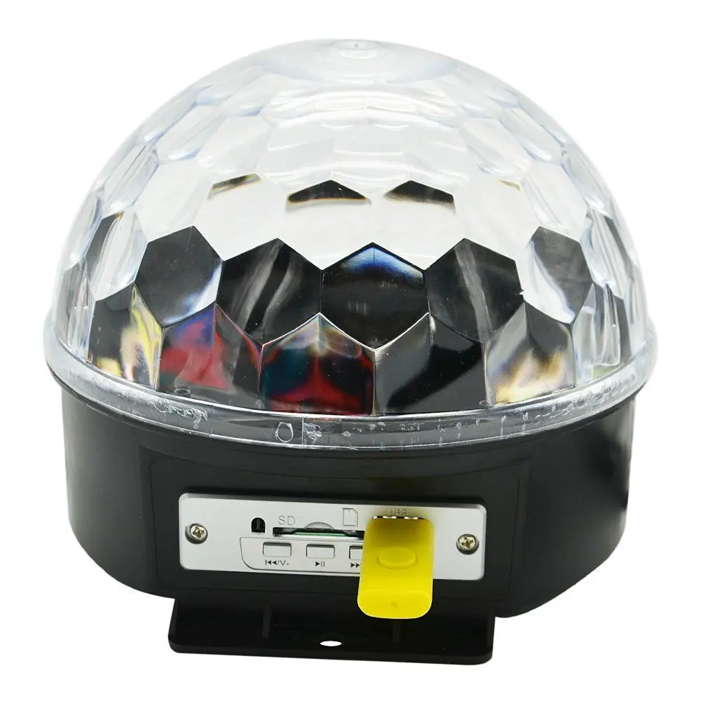 Bluetooth Mp3 player Sound active RGB led rotating crystal magic ball ...