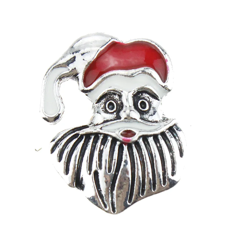 10pcs/lot Mix Christmas Snap Button Jewelry Eagle Santa Claus 18mm