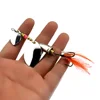 9.3cm Double Sequin Metal Spoon Lure 16.3g Spinner Fishing Lure Bass Baits  Feather Hook ► Photo 1/6