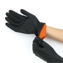 2 пары защитные перчатки для защиты труда оранжевые черные Промышленные Латексные Перчатки антикислотные уплотненные промышленные защитные изделия